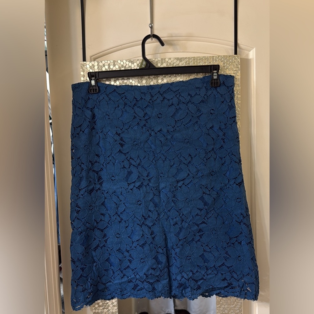 Blue lace skirt